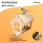 Деревянная кормушка-конструктор для птиц «Избушка» своими руками, 18 × 19 × 21 см, Greengo - фото 4949553