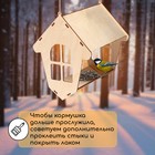 Деревянная кормушка-конструктор для птиц «Избушка» своими руками, 18 × 19 × 21 см, Greengo - Фото 2