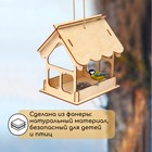 Деревянная кормушка-конструктор для птиц «Домик» своими руками, 12 × 17.5 × 14.5 см, Greengo - Фото 3