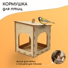 Кормушка для птиц «Домик малый», 13 × 15 × 17 см - фото 8641027