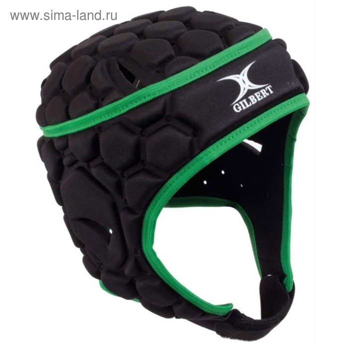Шлем для регби GILBERT FALCON 200 цвет черный/зеленый L 85413706 - Фото 1