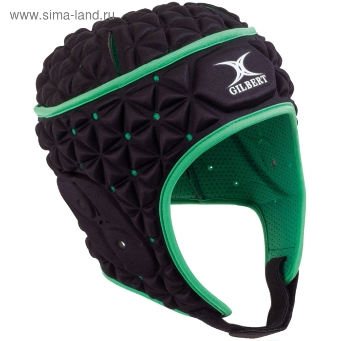 Шлем для регби GILBERT IGNITE цвет черный/зеленый L 85413406 - Фото 1