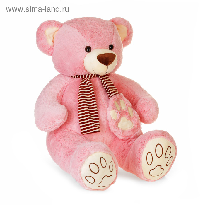 Мягкая игрушка "Медведь с шарфом с лапой №1" - Фото 1