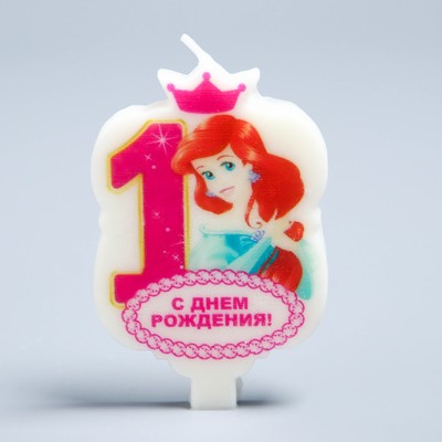 Свеча в торт Дисней 1 "С Днем Рождения", Принцесса : русалочка