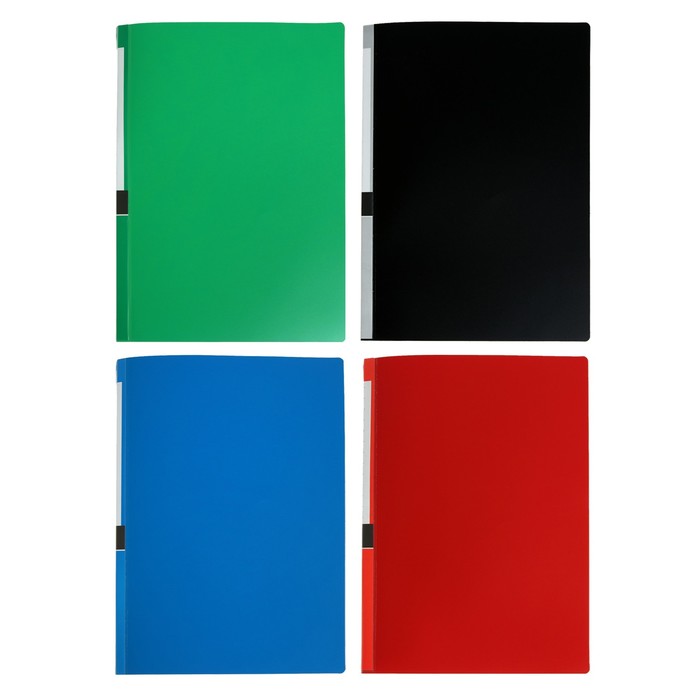 Папка А4, 80 прозрачных файлов, 400 мкм, МИКС - Фото 1