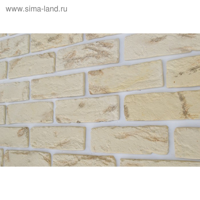 Гипсовая плитка «ВИНТАЖ», 200×65 мм, 0.5 м². цвет бежевый, 33 шт. - Фото 1