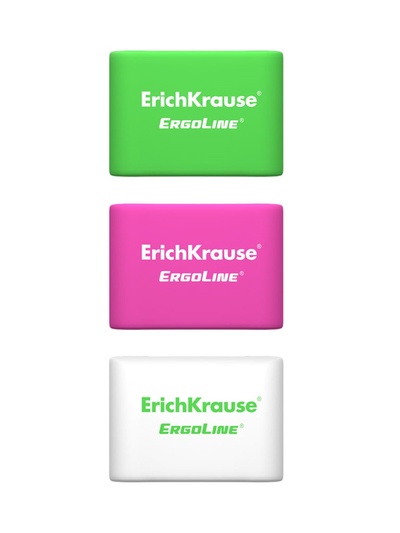 Ластик ErichKrause ErgoLine Pillow, 33×21×8 мм, мягкий, гипоаллергенный, микс