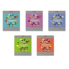 Тетрадь для записи иностранных слов ErichKrause. Hello, А5+, 48 листов, в линейку, три столбца, обложка из мелованного картона, блок офсет, МИКС - Фото 7