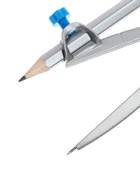 Циркуль металлический ErichKrause School, 123 мм + карандаш, максимальный радиус 18.5 см, в футляре, МИКС 3279475