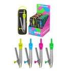 Циркуль металлический ErichKrause. School, 123 мм, универсальный держатель «козья ножка», с карандашом, МИКС - Фото 5