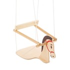 Качели детские подвесные "Конь", деревянные, сиденье 30×30см - Фото 1