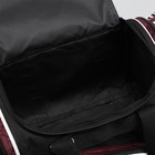 Сумка спортивная, отдел на молнии, 3 наружных кармана, цвет чёрный/бордовый - Фото 5