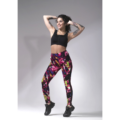 Легинсы спортивные ONLITOP Fitness Art, с прозрачными вставками, размер 44–46, цвет розовый