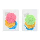 Набор спонжей для умывания "Цветок", 3шт, цвет МИКС - Фото 2