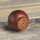 Ручка мебельная кнопка "Круглая", крашеная, цвет темный орех, d-35, L-35 мм - Фото 2