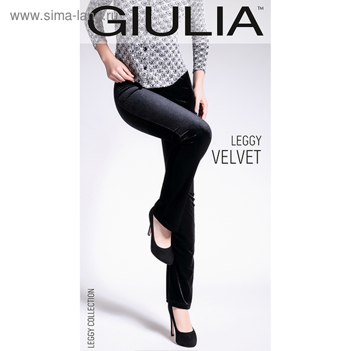 Легинсы женские LEGGY VELVET 03 цвет чёрный (black), размер 44-46 (M) - Фото 1