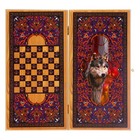 Настольная игра 2 в 1 "Сирия Волк": нарды, шашки (доска дерево 49х49 см) - Фото 6