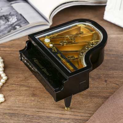 Шкатулка музыкальная механическая «Рояль», ручной завод, 8×15.5×14 см, МИКС