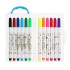 Фломастеры 12 цветов "Мышка", в пластиковом пенале с ручкой, вентрилируемый колпачок, МИКС - Фото 6