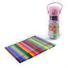 Фломастеры 24 цвета, в пластиковом тубусе с ручкой, вентилируемый колпачок, «Сова», МИКС - Фото 2