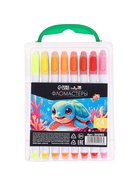 Фломастеры 24 цвета «Мышка», в пластиковом пенале с ручкой, вентилируемый колпачок - Фото 2