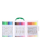 Фломастеры 24 цвета «Мышка», в пластиковом пенале с ручкой, вентилируемый колпачок - Фото 3