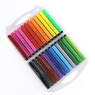 Фломастеры 24 цвета, в пластиковом пенале, треугольные, утолщённые, вентилируемый колпачок, МИКС - фото 8370869