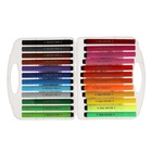 Фломастеры 24 цвета, в пластиковом пенале, треугольные, утолщённые, вентилируемый колпачок, МИКС - Фото 2