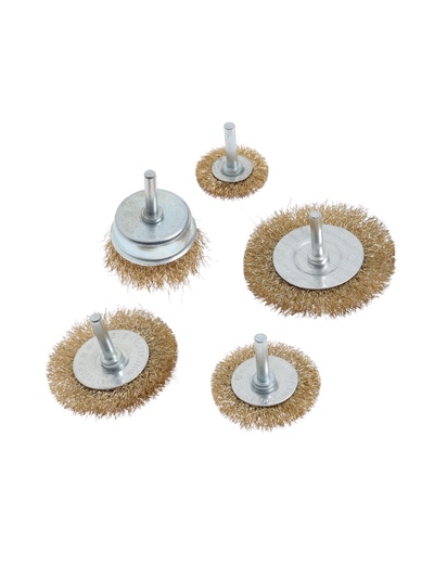 ЦЕНКА Набор щеток металлических для дрели ТУНДРА, пл. 50-75, чашки 50-75 мм, 5 шт.