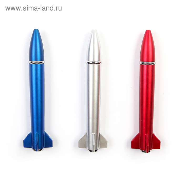 Ручка шариковая-прикол, «Ракета», с фонариком, МИКС - Фото 1