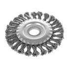 УЦЕНКА Щетка метал. для УШМ ТУНДРА, крученая проволока, плоская, 22 мм, 125 мм - Фото 2