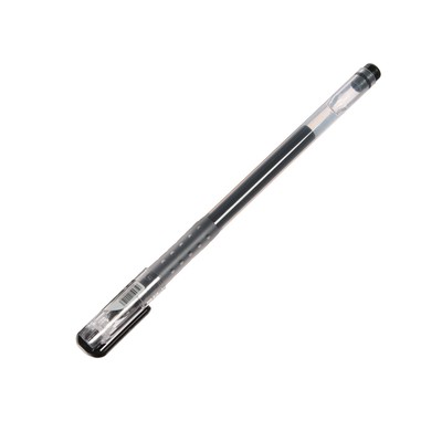 Ручка гелевая, 0.38 мм, чёрный, прозрачный корпус, бесстержневая, игольчатый пишущий узел