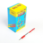 Ручка шариковая, автоматическая, 0.5 мм, корпус прозрачный с резиновым держателем, стержень красный - Фото 4