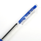 Ручка шариковая авт 0,5мм корпус прозрачный с резиновым держателем стержень синий - Фото 4