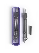 Циркуль металлический Calligrata, 110 мм, в пластиковом пенале, крышка-линейка, с грифелем, МИКС - Фото 3