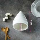 Сахарница Magistro «Ракушка», 330 мл, фарфор, белая - Фото 3