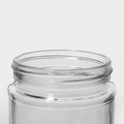 Банка для сыпучих Доляна «Премиум», 350 мл, 10×8 см, с металлической крышкой, с местом под надпись, стекло, прозрачная - Фото 3