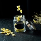 Банка для сыпучих Доляна «Премиум», 350 мл, 10×8 см, с металлической крышкой, с местом под надпись, стекло, прозрачная - Фото 5