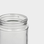 Банка для сыпучих Доляна «Премиум», 550 мл, 15×8 см, с металлической крышкой, с местом под надпись, стекло, прозрачная - Фото 6