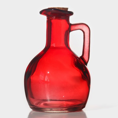 Бутылка стеклянная для соусов и масла Доляна «Олио», 200 мл, h=12 см, цвет красный