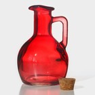 Бутыль стеклянная для соусов и масла Доляна «Олио», 200 мл, h=12 см, цвет красный - Фото 3