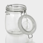 Банка для сыпучих Доляна «Сердце», 850 мл, 11×14 см, с бугельным замком, стекло, прозрачная - Фото 5