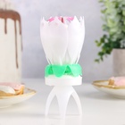 Свеча для торта музыкальная «Тюльпан», крутящаяся, белая, 14.5×6 см - Фото 6