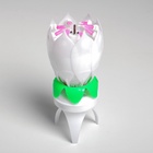 Свеча для торта музыкальная «Тюльпан», крутящаяся, белая, 14.5×6 см - Фото 10