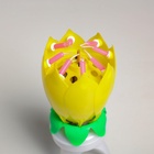 Свеча для торта музыкальная «Тюльпан», крутящаяся, жёлтая, 14.5×6 см - Фото 11