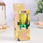 Свеча для торта музыкальная «Тюльпан», крутящаяся, жёлтая, 14.5×6 см - Фото 8