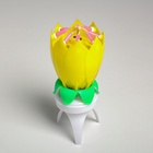 Свеча для торта музыкальная «Тюльпан», крутящаяся, жёлтая, 14.5×6 см - Фото 10