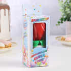 Свеча для торта музыкальная "Тюльпан", крутящаяся, красная, 14,5×6 см - фото 8370999