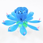 Свеча для торта музыкальная «Тюльпан», крутящаяся, синяя, 14.5×6 см - Фото 4