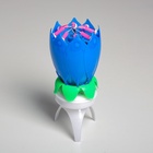 Свеча для торта музыкальная «Тюльпан», крутящаяся, синяя, 14.5×6 см - Фото 10